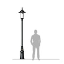Georgian style lamp post 3.2m (H402)