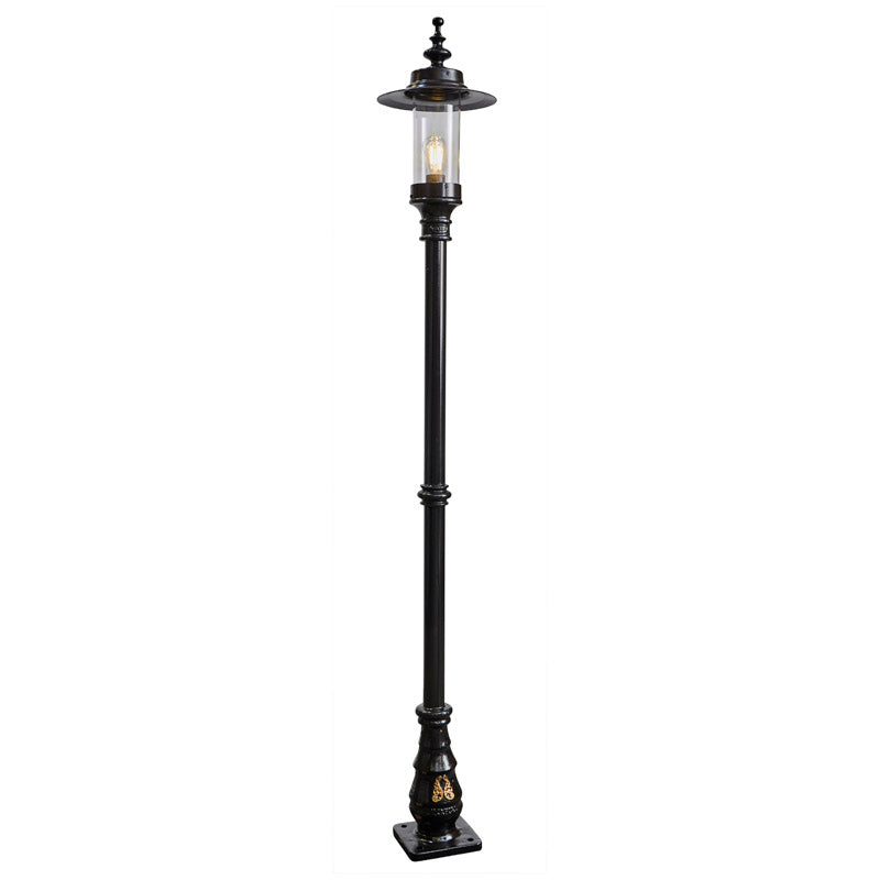 Georgian style lamp post in cast iron and steel 2.21m (H407)