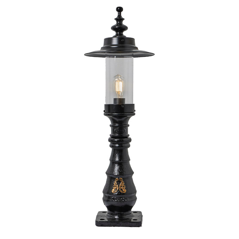 Georgian style pedestal light in cast iron and steel 0.98m (H408)