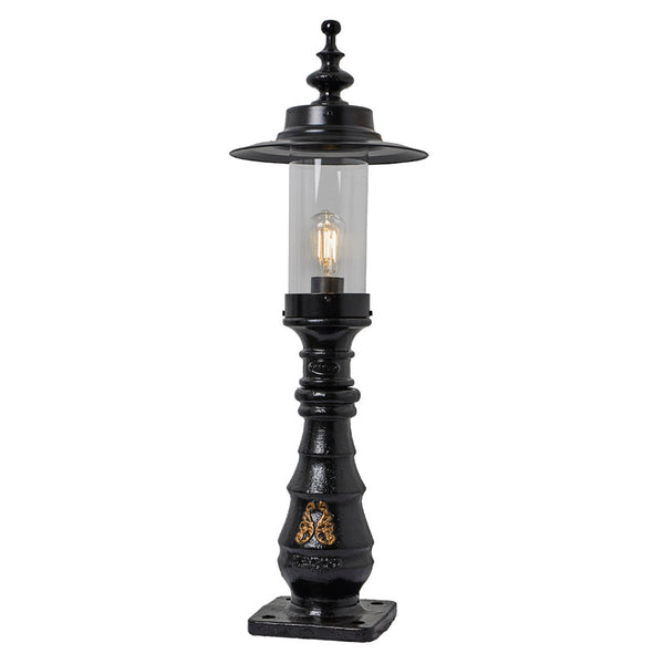 Georgian style pedestal light in cast iron and steel 0.98m (H408)