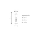 Georgian style pedestal light in cast iron and steel 0.62m (H409)