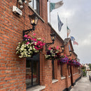 Victorian traditional cast iron wall light with decorative arm 0.97m (H041)