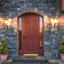 Victorian traditional cast iron wall light with decorative arm 0.58m (H043)