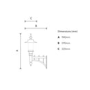 Georgian style wall light in cast iron and steel 0.94m (H441)