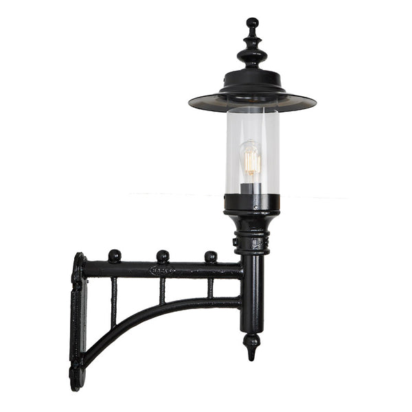 Georgian style wall light in cast iron and steel 0.94m (H441)