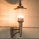 Georgian style wall light in cast iron and steel 0.58m in height.