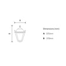 Victorian traditional cast iron bulkhead light 0.37m (H044)