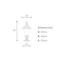 Georgian pier light for large piers 0.96m (H450)