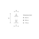 Georgian style pier light for flat piers 0.45m (H452)