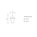 Victorian traditional bulkhead light 0.56m (H045)