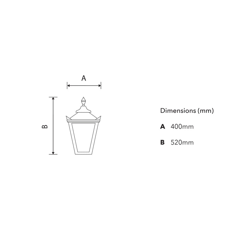 Victorian traditional bulkhead light 0.56m (H045)