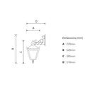 Victorian traditional cast iron downturned wall light 0.48m (H046)