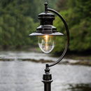 Vintage tear drop lamp post in cast iron and steel 3.7m in height.