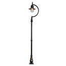 Vintage tear drop lamp post in cast iron and steel 2.8m (H506)