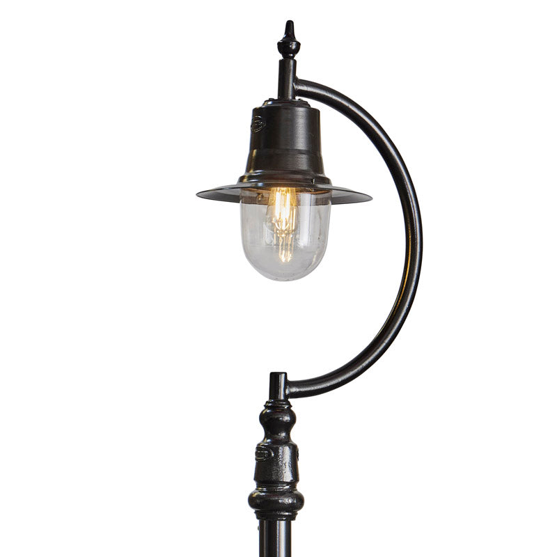 Vintage tear drop lamp post in cast iron and steel 2.8m (H506)