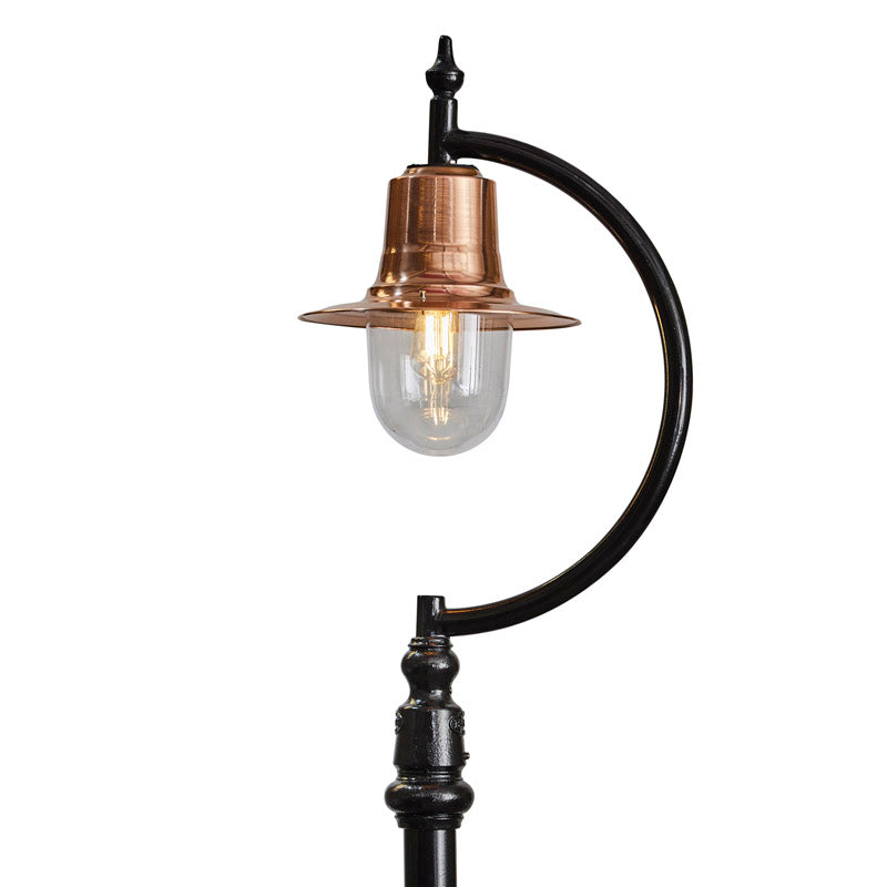 Vintage tear drop lamp post in copper, cast iron and steel 2.5m (H507C)