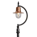 Vintage tear drop lamp post in copper, cast iron and steel 2.5m (H507C)
