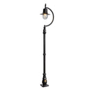 Vintage tear drop lamp post in cast iron and steel 2.5m (H507)
