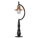 Vintage tear drop pedestal light in copper and cast iron 1.3m (H508C)