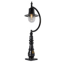 Vintage tear drop pedestal light in cast iron and steel 1.3m (H508)