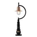 Vintage tear drop pedestal light in copper and cast iron 0.82m (H509C)