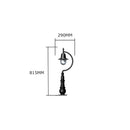 Vintage tear drop pedestal light in cast iron and steel 0.82m in height.