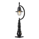 Vintage tear drop pedestal light in cast iron and steel 0.82m (H509)