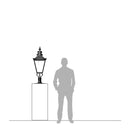 Victorian pier light for flat pier caps 1m (H050)