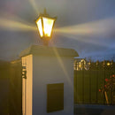 Victorian traditional cast iron pier light 0.7m in height for flat pier caps.