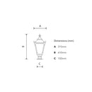 Victorian traditional cast iron pier light for narrow pier caps 0.6m (H053)