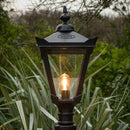 Victorian traditional cast iron pedestal light 1.54m in height.