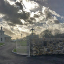 Victorian traditional cast iron pier light 0.83m in height for flat pier caps.