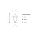 Victorian traditional cast iron pier light for narrow pier caps 0.38m (H054)