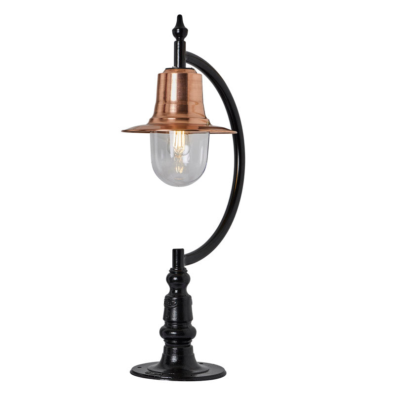 Vintage tear drop pier light in copper and cast iron 0.98m (H551C)