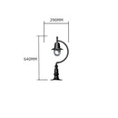 Vintage tear drop pier light in cast iron and steel 0.64m in height for flat piers.