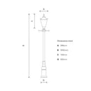 Victorian traditional cast iron lamp post 3m (H801)