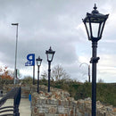 Victorian traditional cast iron lamp post 3m in height.