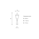 Victorian traditional cast iron pedestal light 1.16m (H808)