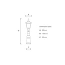 Victorian traditional cast iron pedestal light 1.54m (H813)