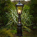 Victorian traditional cast iron pedestal light 1.54m in height.