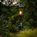 Victorian traditional cast iron pedestal light 1.54m in height.