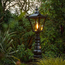 Victorian traditional cast iron pedestal light 1.54m in height.
