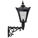 Victorian traditional cast iron wall light with decorative arm 1.1m in height (H841)