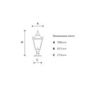 Victorian traditional cast iron pier light for flat pier caps 0.83m (H851)