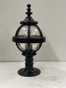 Borne lumineuse globe victorienne en fonte pour chevêtres plats 0,48m (H252)