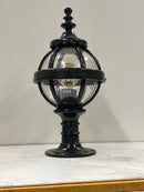 Borne lumineuse globe victorienne en fonte pour chevêtres plats 0,48m (H252)