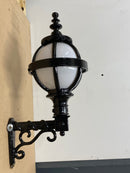 Applique globe victorienne en fonte avec bras décoratif 0,59m (H243)