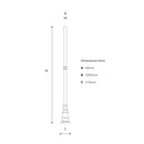 Traditional lamp post column 2.05m (LC005)