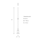 Traditional lamp post column 1.74m (LC007)