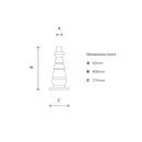 Traditional pedestal column 0.4m (LC008)